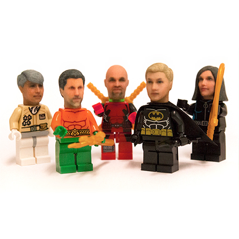 Nom Imprimé Et Boite Cadeau Individuelle polytoy 3d-Tête avec LEGO-minifigur